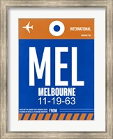 Framed MEL Melbourne Luggage Tag 2