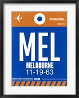 Framed MEL Melbourne Luggage Tag 2