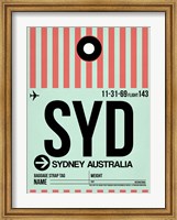 Framed SYD Sydney Luggage Tag 1