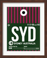 Framed SYD Sydney Luggage Tag 2