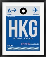 Framed HKG Hog Kong Luggage Tag 1