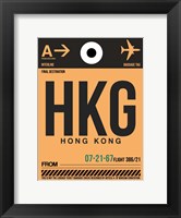 Framed HKG Hog Kong Luggage Tag 2