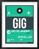 Framed GIG Rio De Janeiro Luggage Tag 1