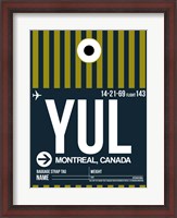 Framed YUL Montreal Luggage Tag 1