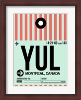 Framed YUL Montreal Luggage Tag 2