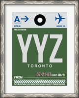 Framed YYZ Toronto Luggage Tag 1