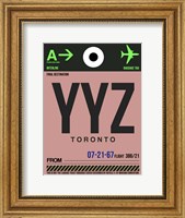 Framed YYZ Toronto Luggage Tag 2