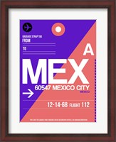 Framed MEX Mexico City Luggage Tag 1