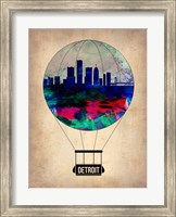 Framed Detroit  Air Balloon