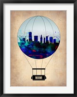 Framed Miami Air Balloon