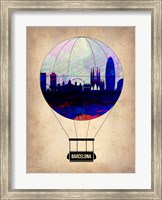 Framed Barcelona Air Balloon