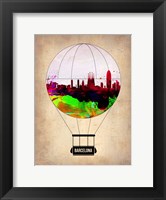 Framed Barcelona Air Balloon 2