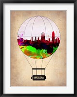 Framed Barcelona Air Balloon 2
