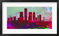 Framed Detroit City Skyline