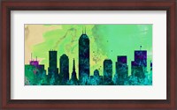 Framed Indianapolis City Skyline
