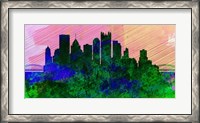 Framed Pittsburgh City Skyline