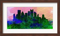 Framed Pittsburgh City Skyline