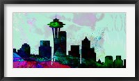 Framed Seattle City Skyline