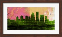 Framed Louisville City Skyline