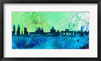 Framed Madrid City Skyline