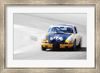 Framed Porsche 911 on Race Track
