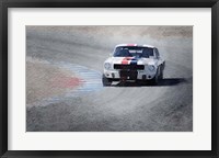 Framed Mustang on Race Track