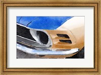 Framed Ford Mustang Front Detail