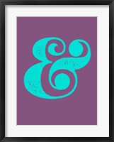 Framed Ampersand Purple and Blue