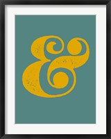 Framed Ampersand Blue and Yellow