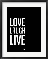 Framed Love Laugh Live Black