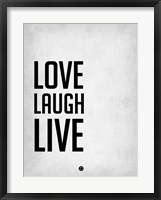 Framed Love Laugh Live Grey