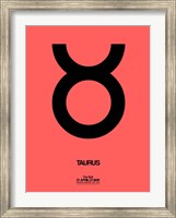 Framed Taurus Zodiac Sign Black