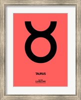 Framed Taurus Zodiac Sign Black