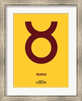 Framed Taurus Zodiac Sign Brown