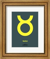 Framed Taurus Zodiac Sign Yellow