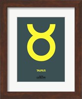 Framed Taurus Zodiac Sign Yellow