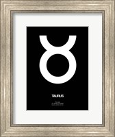 Framed Taurus Zodiac Sign White