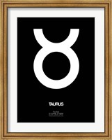 Framed Taurus Zodiac Sign White