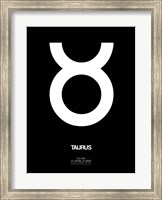 Framed Taurus Zodiac Sign White