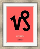 Framed Capricorn Zodiac Sign Black