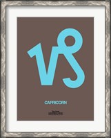 Framed Capricorn Zodiac Sign Blue