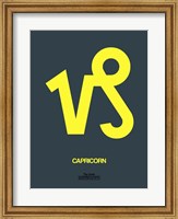 Framed Capricorn Zodiac Sign Yellow