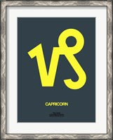 Framed Capricorn Zodiac Sign Yellow