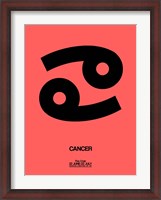 Framed Cancer Zodiac Sign Black
