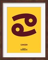 Framed Cancer Zodiac Sign Brown