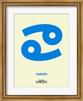 Framed Cancer Zodiac Sign Blue