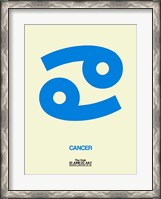 Framed Cancer Zodiac Sign Blue
