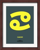 Framed Cancer Zodiac Sign Yellow