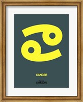 Framed Cancer Zodiac Sign Yellow