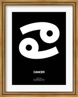 Framed Cancer Zodiac Sign White
